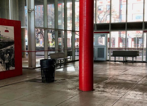 We can do better than this: RIOC's Disgraceful Neglect of Motorgate Public Space Inside the Atrium, benches with no purpose. Why would anyone come here?